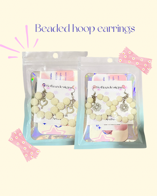 Beaded hoop earrings